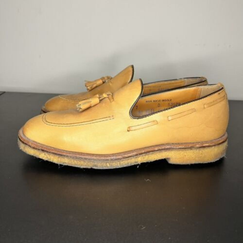 Tan Leather Tassel Loafers - Picture 3 of 12